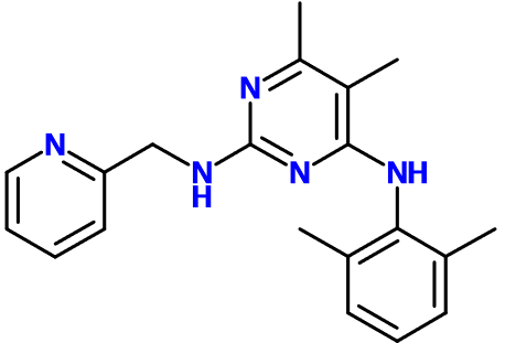 (image for) MC004712 N4-(2,6-dimethylphenyl)-5,6-dimethyl-N2-(pyridin-2-ylmethyl)pyrimidine-2,4-diamine